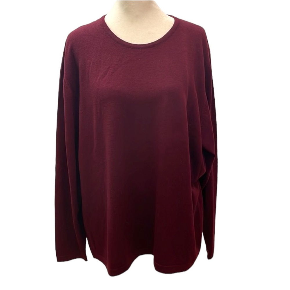 Vintage Salon Z for SFA Merino Wool Crewneck Sweater. Cranberry. Size 1X. EUC